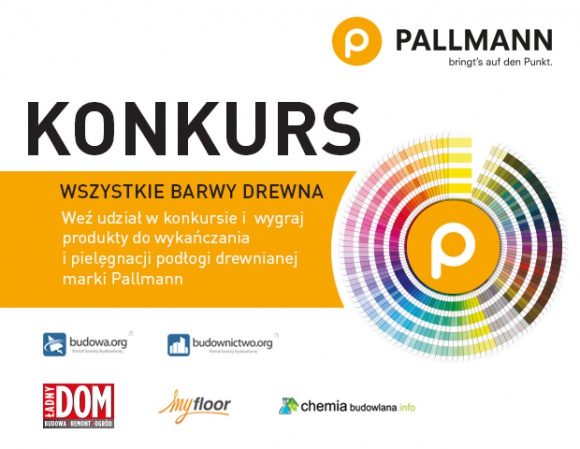 Konkurs Wszystkie barwy drewna Dom, LIFESTYLE - Firma Uzin, właściciel marki Pallmann, ogłasza konkurs dla posiadaczy drewnianej podłogi bądź planujących jej zakup lub renowację. Na amatorów naturalnych desek, którzy odpowiedzą na konkursowe pytania czekają cenne nagrody.
