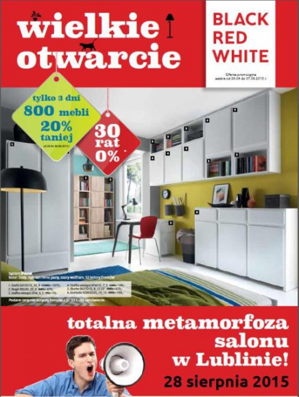 Metamorfoza salonu Black Red White w Lublinie Dom, LIFESTYLE - Black Red White, jedna z największych firm Lubelszczyzny, przeprowadziła metamorfozę sklepu w Lublinie zgodnie z założeniami rebrandingu marki.