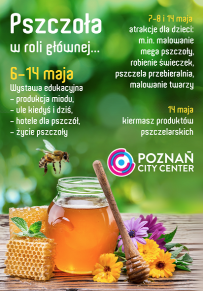 Pszczoła w roli głównej … wystawa edukacyjna w Poznań City Center Zwierzęta, LIFESTYLE - Porozumiewają się za pomocą tańców i dźwięków. Odwiedzają około 4 milionów kwiatów, aby zebrać kilogram słodkiego pyłku, bez nich Ziemia zamieniłaby się w jałową pustynię.