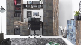 Klepka, blacha i jeans – nowa kolekcja Drago od Black Red White Dom, LIFESTYLE - Dzięki kolekcji, która składa się z biurka, komody, regału, szafy oraz wiszącej półki można stworzyć profesjonalny i zarazem niekonwencjonalny pokój do nauki dla nastolatka.