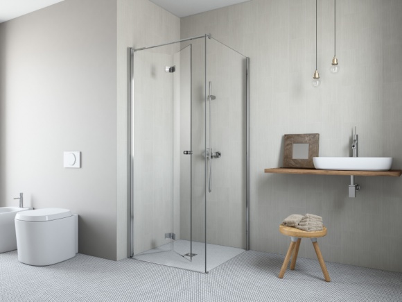 Otwieranie przez składanie - nowe kabiny Radaway Dom, LIFESTYLE - Jak pokazują badania, mała łazienka to wyzwanie aranżacyjne dla ponad połowy Polaków. Dlatego z myślą o potrzebach właścicieli niewielkich łazienek firma Radaway wprowadziła do oferty nowe modele kabin.