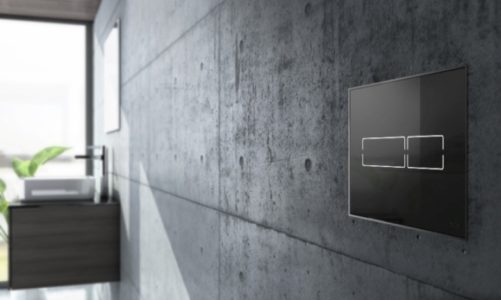 Czarny detal w łazience – 4 propozycje przycisków spłukujących