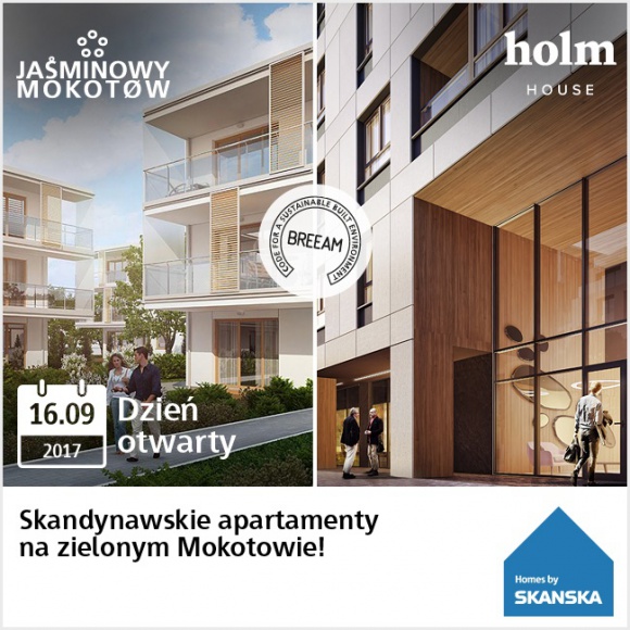Mokotów w budowie. Dni otwarte dla chcących kupić mieszkania Dom, LIFESTYLE - W ramach Dnia Otwartego 16 września (sobota) Skanska zaprasza do biur sprzedaży swoich skandynawskich apartamentów.