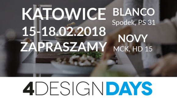 Kuchenne trendy i nowe technologie, czyli Comitor na 4 Design Days Dom, LIFESTYLE - Przed nami III edycja 4 Design Days w Katowicach. Zaplanowane na 15-18 lutego 2018 r. wydarzenie będzie kilkudniową ucztą zarówno dla koneserów, jak i amatorów dobrego projektowania w obszarze architektury, wzornictwa, nowych technologii, rynku nieruchomości i rozwoju miast.
