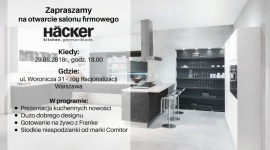 Häcker otwiera pierwszy salon w Warszawie! Dom, LIFESTYLE - Producent zabudowy kuchennej Häcker otwiera swój pierwszy polski salon w Warszawie. Wydarzenie odbędzie się 29 maja, o godzinie 18.00 na ul. Woronicza 31. W programie nie zabraknie nowinek ze świata designu, pokazów gotowania oraz niespodzianek dla gości.