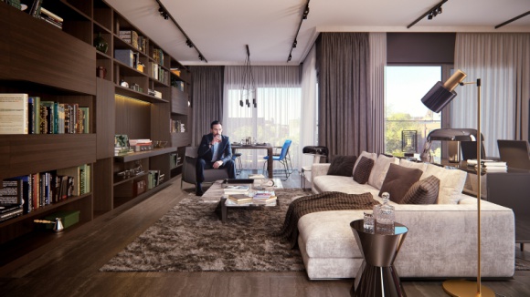 Penthouse przy Odrze za prawie 2 mln zł [WIZUALIZACJE] Dom, LIFESTYLE - Ma 153 mkw. powierzchni, a z jego panoramicznych okien rozciąga się spektakularny widok na miasto i na Odrę. Zobacz aranżację najdroższego penthouse’a w butikowym wrocławskim apartamentowcu Zyndrama.