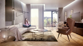 Apartamenty butikowe w centrum Wrocławia – zobacz je od środka Dom, LIFESTYLE - Narożnikowe okna, które otwierają się na rzekę i centrum miasta, białe podłogi, nawet 60-metrowy otwarty salon, a zamiast ścian działowych - strefy zaznaczone przez meble i oświetlenie. Tak będą mieszkać właściciele apartamentów Zyndrama na Kępie Mieszczańskiej.