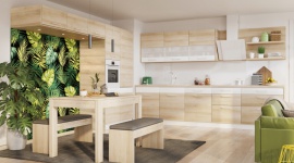 Tam, gdzie kończy się kuchnia Dom, LIFESTYLE - Płynne przejście kuchni w strefę livingroomu to modne i niezwykle popularne rozwiązanie aranżacyjne. Brak ścianki między kuchnią a salonem nie oznacza wcale, że strefy te nie powinny być choćby w dyskretny sposób rozdzielone.