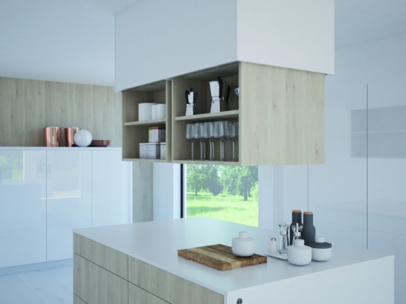 Po co sięgać do wysokich półek, skoro można je obniżyć? Dom, LIFESTYLE - Teraz już nie musisz wspinać się na palcach, by sięgać do najwyższych półek, bo to półki wysuną się do ciebie nawet z zamkniętej szafki wiszącej. Rewolucyjny mechanizm LegaMove montowany w meblach, ułatwi korzystanie z trudno dostępnych miejsc.