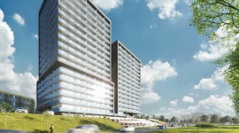 Warta Towers już pnie się do góry Dom, LIFESTYLE - Wysoki na 60 metrów budynek Atal Warta Towers zaczął piąć się na Ratajach. Rozpoczyna się wnoszenie pierwszego piętra. Budynek wpisze się w modernistyczną okolicę, oferując znacznie więcej niż setki mieszkań.