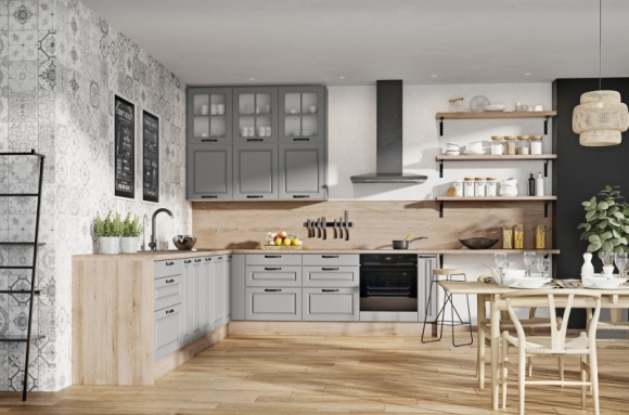 Ekspozycja na wysokości Dom, LIFESTYLE - W układzie mebli kuchennych panuje większa swoboda, którą można zaobserwować również w przypadku górnej zabudowy do wysokości sufitu. Nie podoba Ci się rząd identycznych modułów szafek poprowadzonych na całej szerokości ściany? Teraz to już nie problem.