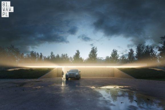 Dom pod linią Dom, LIFESTYLE - Dom pod linią to projekt willi architektów z pracowni 81.WAW.PL, której najbardziej charakterystycznym elementem jest biała krawędź dachu.