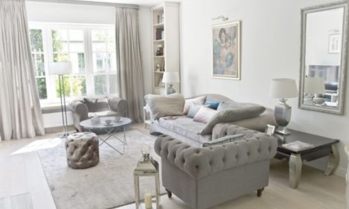 Kobiecy azyl w odcieniach szarości – tak mieszka projektantka