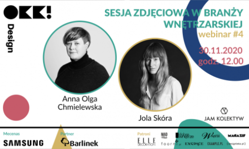 Sesja zdjęciowa w branży wnętrzarskiej – webinarium OKK!design z JAM KOLEKTYW